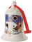 Hutschenreuther Porzellanglocke Motiv 1978 - Lappland 12 cm, Glocke, Weiß, Porzellan, Hängend, Geburtstag