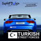 Saphir Design Turkish Street Forces/AyYildiz/Türkiye/Sehr Coole Autoaufkleber / 15x3cm / A145 Farbe Weiss