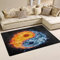 Use7 Fire Water Yin Yang Area Teppich Anti-Rutsch-Fußmatte Fußmatten Wohnzimmer Schlafzimmer 100 x 150 cm