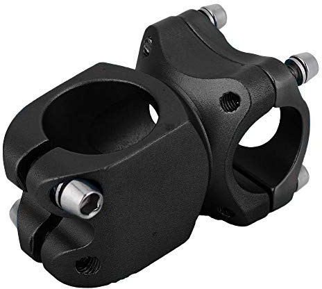 Fahrrad Vorbau, Kurz Fahrrad Lenkervorbau Korrosionsbeständigkeit Feststehender Vorbau Riser für 25,4 mm Durchmesser Lenker Road Fahrrad MTB BMX(Schwarz)