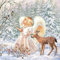 WESKEY 20 Stück Christkind Engel Weihnachten Servietten 33 x 33, Multi-colored, 1-lagig, Papiertuch