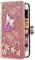 Uposao Kompatibel mit Huawei P20 Lite Hülle Leder Schutzhülle Glitzer Bling Strass Diamant Schmetterling Blumen Flip Wallet Leder Tasche Case Handyhülle Lederhülle Klapphülle,Rose Gold