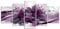 decomonkey - Impression sur Toile Lys Abstrait 225x112.5 5 Pièces - Tableau Décoration Appartement Déco Salon Peinture sur Toile Violet moderne fleurs abstraction plantes diamants lys nature