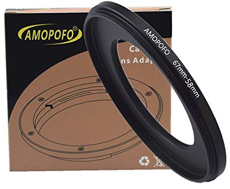 67mm-58mm Step-down-Ringe Filteradapter Ring - Metall Filter Adapterring von Kamera Objektiv mit 67mm Filtergewinde auf 58mm Filter-Ring Zubehör