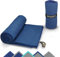 PEAQUE Mikrofaser-Handtuch mit Struktur - leicht, kompakt, schnelltrocknend, XL - Badehandtuch, Reisehandtuch, Sporthandtuch - Navy, 160x80 cm