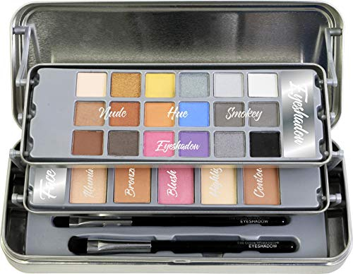 The Color Workshop - Colour Play Travel Makeup Case Schminkkoffer - Schminkkoffer mit Spiegel für Spaß und komplett professionellem Make-up-Set - Make-up-Set für Tages- und Nacht-Looks