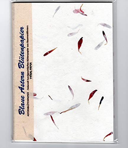 paperfreak: AsternblütenPapier > Liebesbriefpapier < handgeschöpft 'A5' 16 Bogen Büttenpapier für Handschrift und Drucker Echtblütenpapier