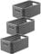 Rotho Country 3er-Set Aufbewahrungsbox 6l in Rattan-Optik, Kunststoff (PP) BPA-frei, anthrazit, 3 x A5/6l (28 x 18.5 x 12.6 cm)