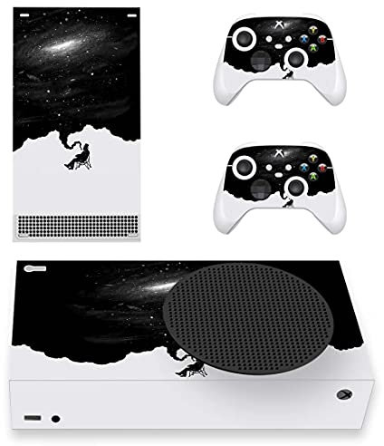 DolDer Skin adesiva per Xbox Series S, pellicola protettiva compatibile con console Xbox Series S e 2 controller Dualshock -0363