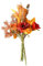 XIYAO Künstliche Blumen Pflanzen Blumenstrauß Herbst Herbst Ernte Seidenblume Orange Herbst Floral Arrangement Mittelstücke für Herbst Halloween Erntedankfest Tag Grabvase Tisch Wohnkultur