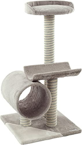 Flamingo Kratzbaum Burt – Beige/Hellgrau, 77 cm | Kompakter & Stilvoller Kratzbaum für Katzen!