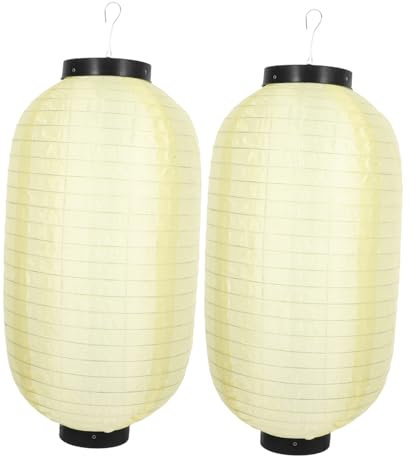 BESPORTBLE 2st Japanische Laterne Aus Seide Roter Lampenschirm Weiße Papierlaterne Campinglaterne Blaue Lampenschirme Sushi-Restaurant Anlage Benutzerdefiniertes Diagramm