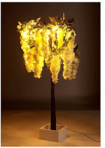 Holyart Arbre Lumineux Fleuri Blanc 42 LEDs 120x50x50 cm extérieur