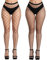 CHRORINE Lot de 2 paires de collants en résille Noir 2 styles