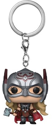 Funko POP! Keychain: Marvel: Thor: Love and Thunder - Mighty Thor Novelty Keyring - Collectable Mini Figure - Stocking Filler - Gift Idea - Official Merchandise - Movies Fans - Backpack Decor