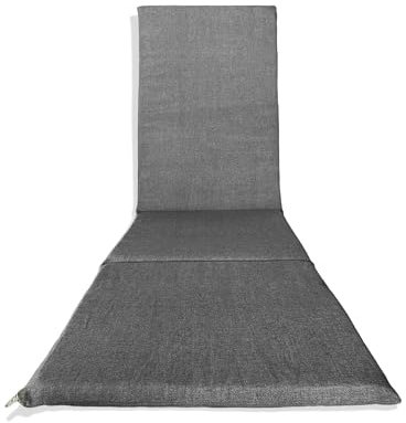 Il Tuo Artigiano Design Auflage fŸr Liege, 165 x 50 x 3,5 cm, einfarbig (Grau)