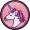 Unicorn Patch Embroidered Pink Unicorn Badge for Kids | Girly Unicorn Sticker Iron-on/sew-on |Wildly Popular Cute Patches for Jackets, Jeans, Backpacks, Hats, Shirts - 70X70 mm