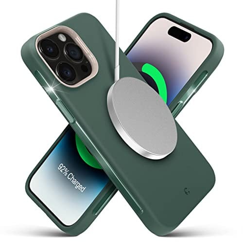 CYRILL von Spigen Ultra Color Mag [Kompatibel mit iPhone 14 Pro (6.1)] [Kompatibel mit MagSafe] Magnetisches Kabelloses Laden TPU PC dünn Handyhülle - Kale