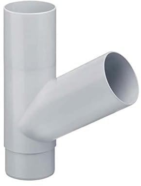 INEFA Abzweiger Fallrohr 60 Grad, PVC DN100/100 Grau Zubehör Fallrohr Kunststoff, einfache Steckmontage, Made in Germany