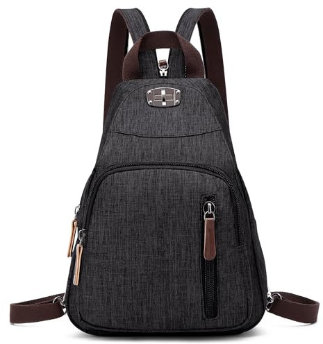 DORRISO Damen Rucksäcke Mode Tagesrucksäcke Kleiner Schulranzen Leicht Schultertaschen Handtasche Reise Schulter Tasche Tourismus Beiläufig Outdoor Frauen Rucksack Schwarz