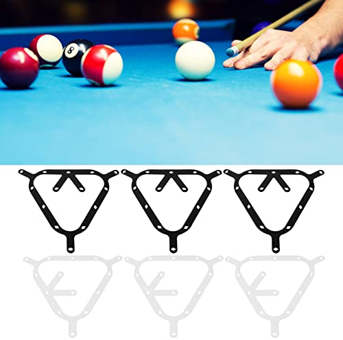 Cyllde Billard-Pendel-Aufkleber, 6 Stück, Billard-Pendel-Aufkleber, Folie, Papier, Billard-Kick-Off-Aufkleber zum Platzieren von 8/9/10 Kugeln, Dreieck, Schwarz und Weiß