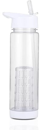 Blanks Direct Fruit Infuser Water Bottle - 740ML Sport Bottle Island Inspired Fitness Love Flask Plain Multi-Purpose For Cycling, Hiking, Gym, Camping, School- With Flip Straw And Handle (10 Bottles)