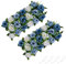 NUPTIO Artificial Flower Centrepieces for Tables - 2 Pcs Dusty Blue Flowers 50cm Long Fake Roses Arrangements - Silk Faux Floral Arrangement for Wedding Party Dining Table Centerpiece Decorations