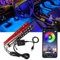 Defvnsy LED Auto Innenbeleuchtung, App Steuerbare Atmosphäre Licht RGB Ambientebeleuchtung 12V mit USB, Auto Zubehör LED Strip für Auto Deko Innenraum