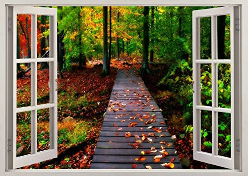 Nature Tree Walk Jungle -Wandaufkleber, Wandbilder, Kinderzimmer Wandtattoo 3D ART Wandaufkleber Poster Aufkleber
