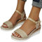 Générique Sandales Femme Été Chaussure Femme Talon Compensé Confortables Plateforme Nu-pieds Été Sandales Bout Ouvert Semelle Epaisse Comfy Semi Trailer Espadrilles Sandales