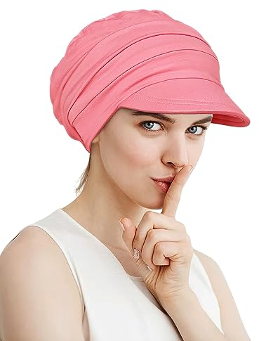 Superweiche, atmungsaktive Bambus-Hut, übergroße Baseballkappe für Damen, Rosa (Peachy Pink), Einheitsgröße