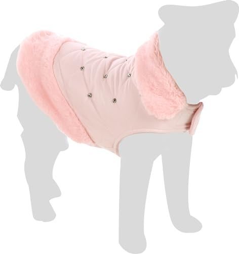 Flamingo Manteau Coco pour Chien - Rose - 20 cm - Lavable - Résistant aux éclaboussures - A:20CM B:26-28CM C:34-38CM