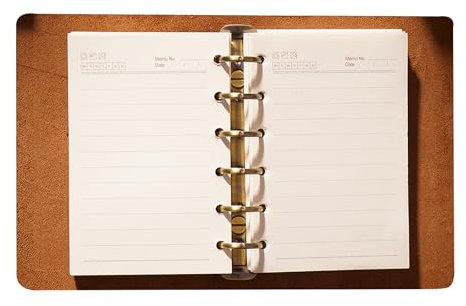 KISSKI·H Olvido Leder Vintage Journal Notizbuch, nachfüllbares A7 Reise-Notizbuch mit Wickelband, 6-Ringbuch, Notizblock, Organizer, persönliches Schreib-Notizbuch, handgefertigtes Geschenk für