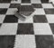 10pcs 30cm/11.8in Plush Foam Floor Mat, Interlocking Foam Squares Fluffy Carpet Tiles Plush Area Rug for Room Floor (Grey White)
