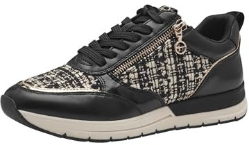 Tamaris Damen Schnürer - 1-23732-41 006 42 Black Struct.