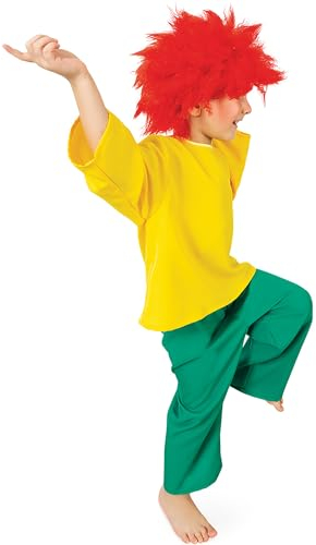 Krause & Sohn Kobold Kostüm Kleiner Frecher Kobold mit Perücke für Kinder Gr. 104-128 Fasching Karneval (128)