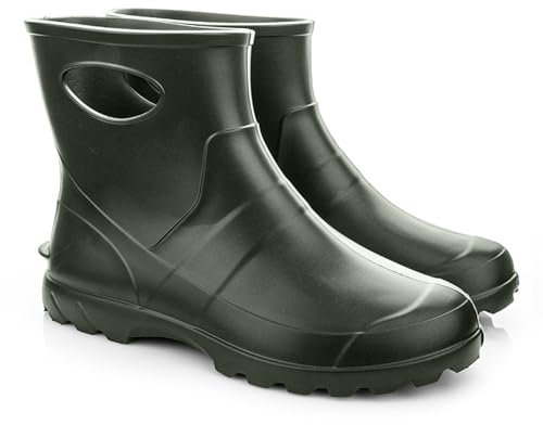 Lemigo Unisex Stivali da Pioggia da Giardino Molto Leggeri in EVA Donna Uomo 36-47 EU (Verde, Sistema Taglie Calzature EU, Adulto, Numero, Media, 43)