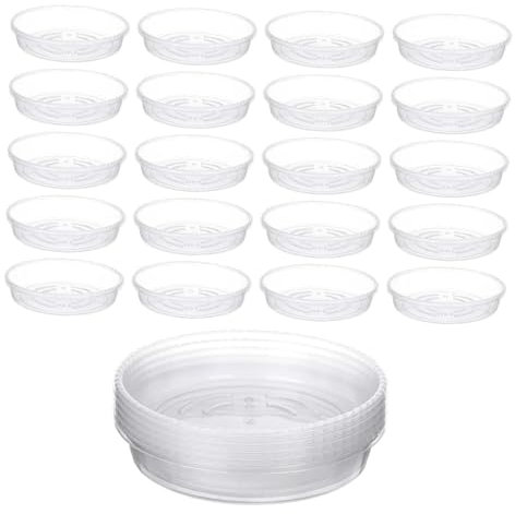 JISADER 30 Stück Blumentopf-Untersetzer, Pflanzen-Untersetzer, Abtropfschalen, Pflanzenschale für drinnen und draußen, 20 cm