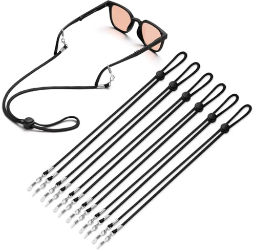 DUGRAFT Brillenband, Universelle Brillenkette für Herren & Damen, Brillenbänder für Sonnenbrillen und Normale Brillen, Umhängeband für Brillen, mit 2 Auswechselbaren Gummiringen