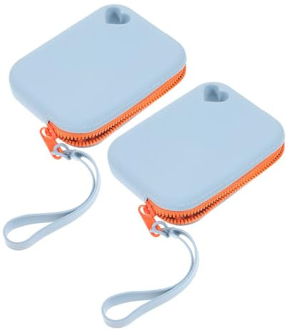 CALLARON 2pièces Mini Silicone Coin Purse Set Compact Storage Pouch for Makeup Cards Keys Travel Organization