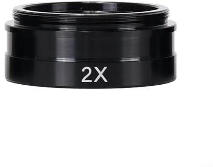 Feegow Barlow-Linse – Mikroskop-Objektivlinse – für industrielle Mikroskop-Kamera, C-MOUNT-Objektiv, 42 mm Montage (2 x)
