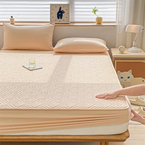 JIANINGHOME Gesteppte Bettlaken,150x200,Mikrofaser Gesteppte Matratzenauflage Matratzenschoner Unterbett - atmungsaktiv