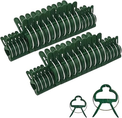 Ram® 100 PCS Garden Plant Clips Adjustable Plant Stem Clips for Support Vine Vegetables Tomatoes Climbing Plants 2 SIZES