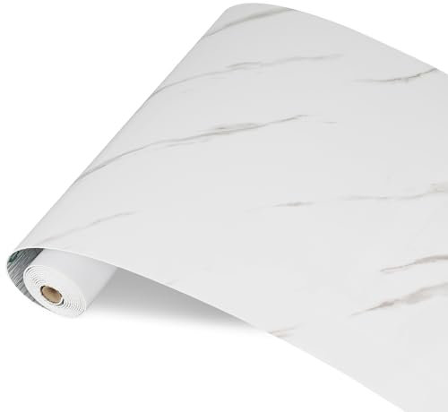 Küchen Herd Rückwand-Fliesen, Küchenrückwand in Marmoroptik,60CM X 3M Rollen Spritzschutz Küche, PVC Klebefliesen Wandfliesen Selbstklebend, Küchenrückwand Platte