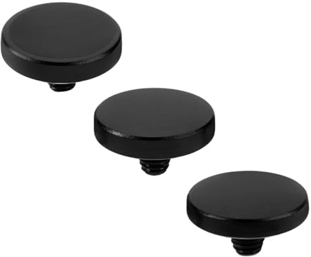 eMagTech 3 st svart aluminium avslappningsknapp konkav konvex platt kompatibel med Fujifilm kompatibel med Canon