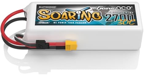 Gens Ace Batterie LiPo 3S 2700mAh 11.1V 30C avec Connecteur XT60 Batterie RC pour RC Heli Avion Quadcopter RC Voiture Multi-Moteur Hélicoptère DIY Hobby