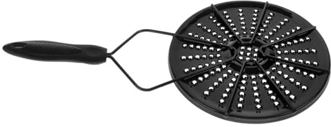 HEALEEP Diffuseur de Chaleur Diffusion Uniforme en Émail Noir Tajine pour Plaque Intermédiaire pour Induction et Poignée Résistante la Chaleur Cuisine Maison