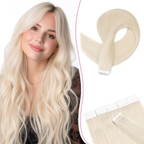 SEGO Pro 20PCS Tape Echthaar Extensions extensions tape Ombre Invisible Haarverlängerung Echthaar, 30 cm #70