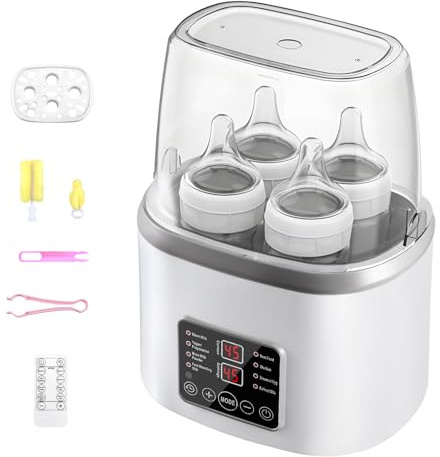 Chauffe-biberon pour bébé,Stérilisateur de Biberons Température Réglable, chauffe-biberons rapide, chauffe-biberon,Chauffe-Biberon avec Stérilisateur à Vapeur,Réchauffement/Décongélation des Aliments