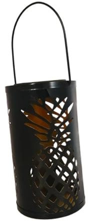 Alasum Solar Lights Outdoor Garden Pineapple Projection Light Iron Art Lantern for Patio